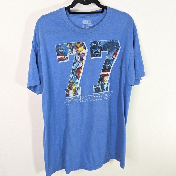 Star Wars 77 Graphic Tee Distressed Worn Stained - Picture 11 of 12